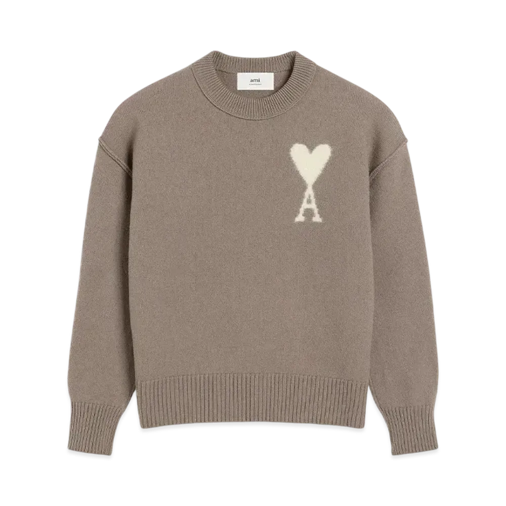 AMI PARIS Ami de Coeur Sweater "Havane/Ecru"