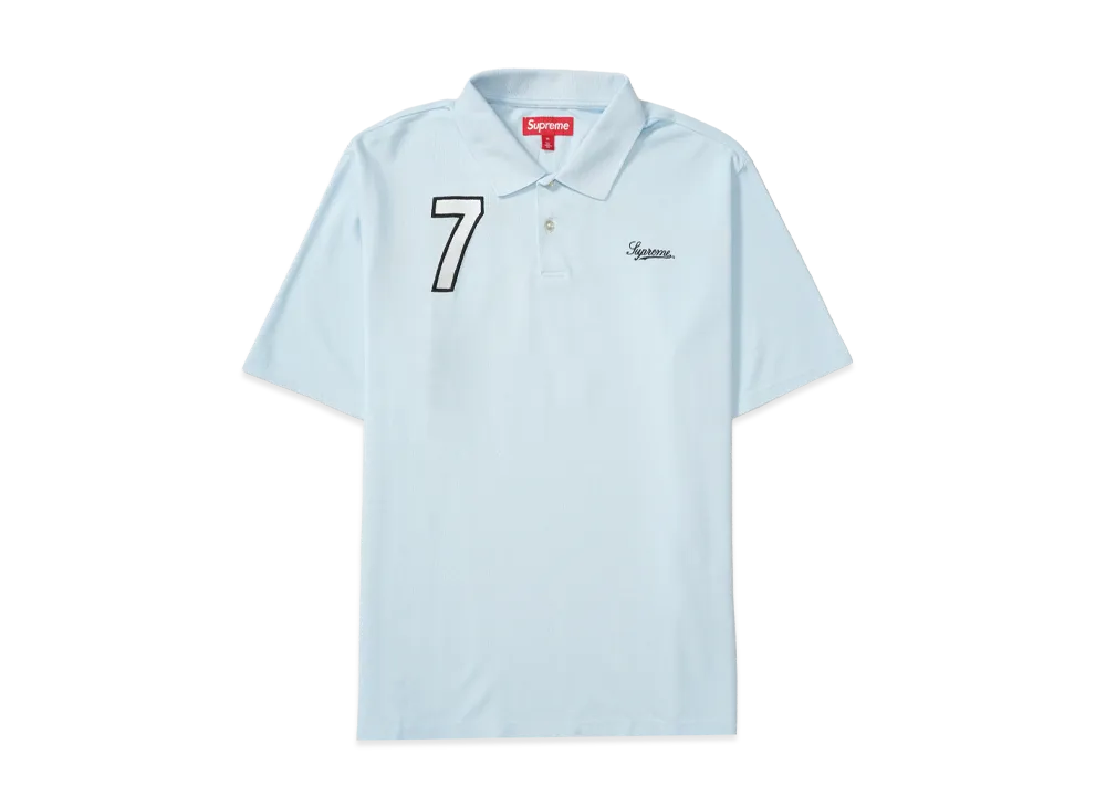 Supreme Cursive Polo "Light Blue"