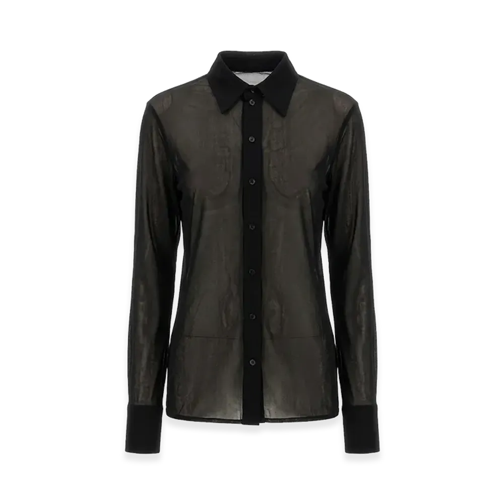 Saint Laurent Women's Jersey Shirt "Black"