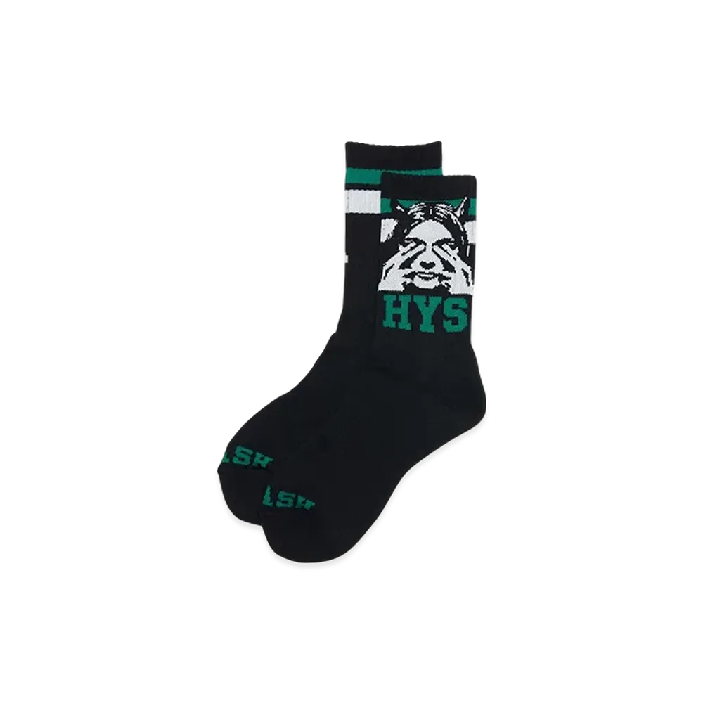 HYSTERIC GLAMOUR See No Evil Sports Socks "Black"