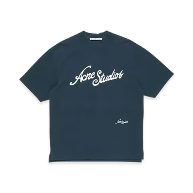Acne Studios Logo T-Shirt - Relaxed Fit "Deep Blue"