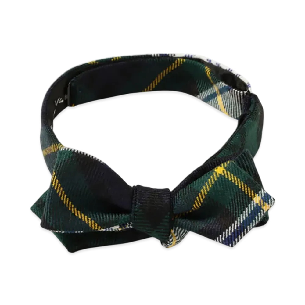 BEAMS Wool Bow Tie Tartan Check "Black"