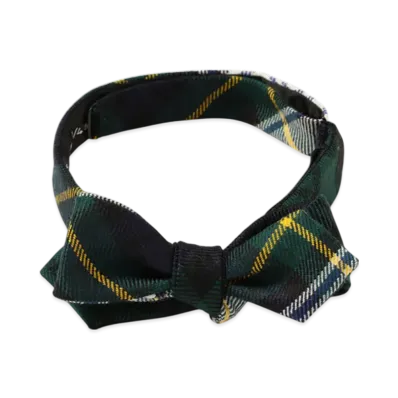 BEAMS Wool Bow Tie Tartan Check "Black"