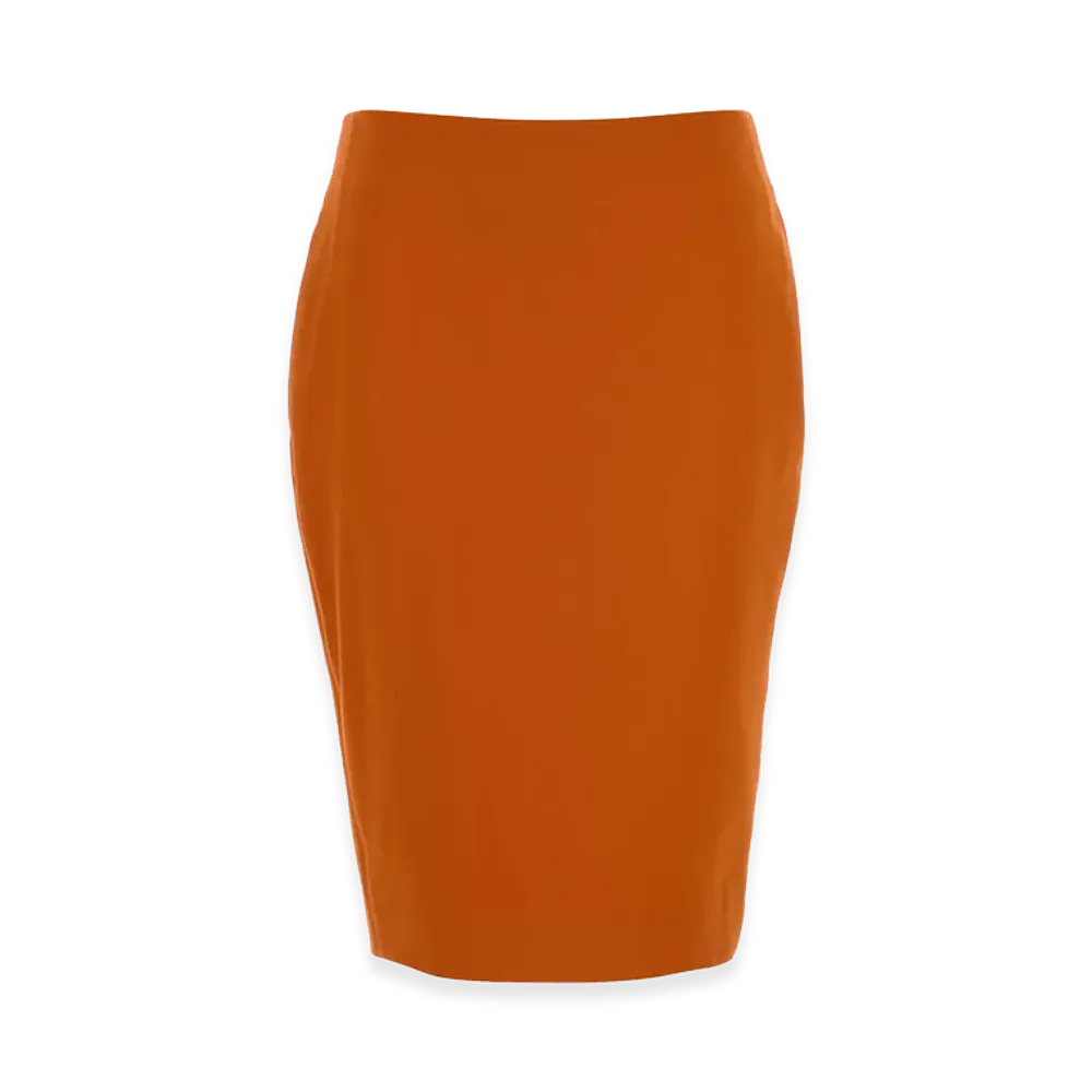 Saint Laurent Women's Stretch Viscose Blend Skirt "Orange"