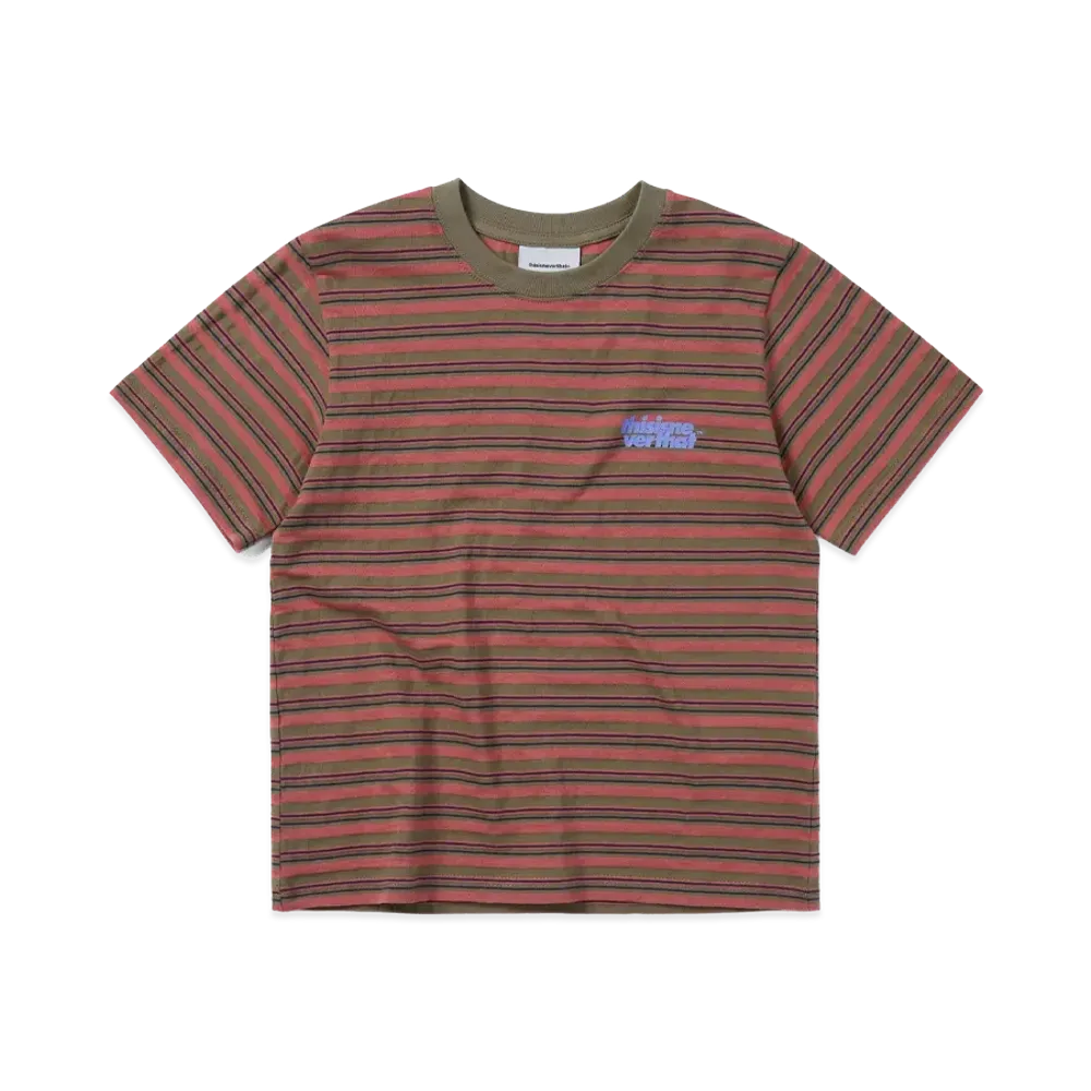 thisisneverthat Striped W Tee "Khaki"
