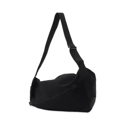 Y's High Twisted Gabardine Tuck Shoulder Bag L "Black"