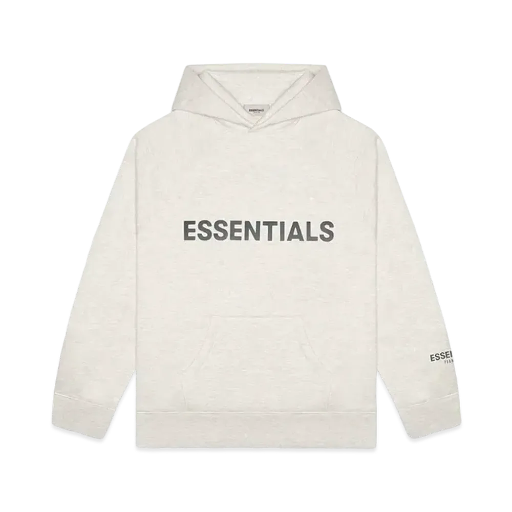 FEAR OF GOD ESSENTIALS 3D Silicon Applique Pullover Hoodie "Grey"