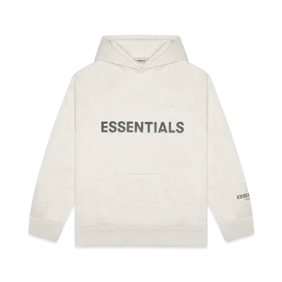 FEAR OF GOD ESSENTIALS 3D Silicon Applique Pullover Hoodie "Grey"