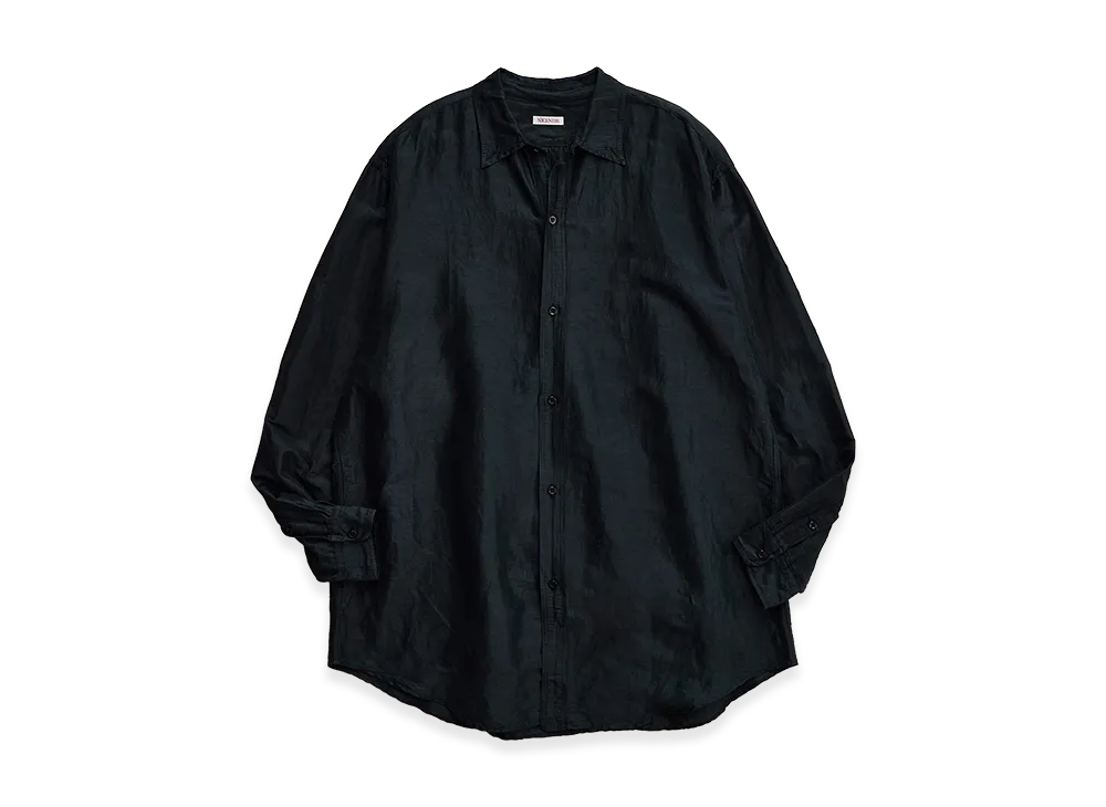 NICENESS D.Tucker Linen Silk Country Shirt "Dark Green"