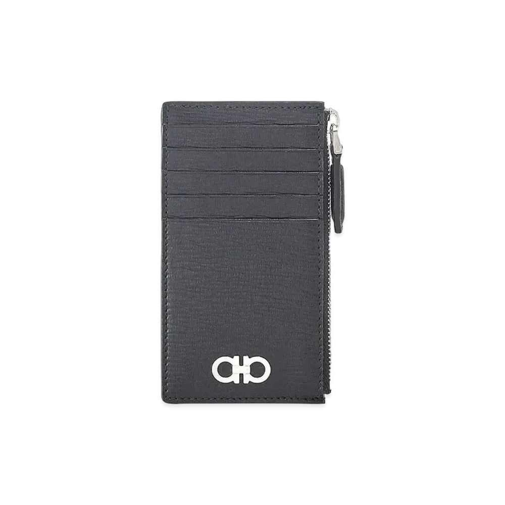 Salvatore Ferragamo Card Case "Deep Ocean/Black"