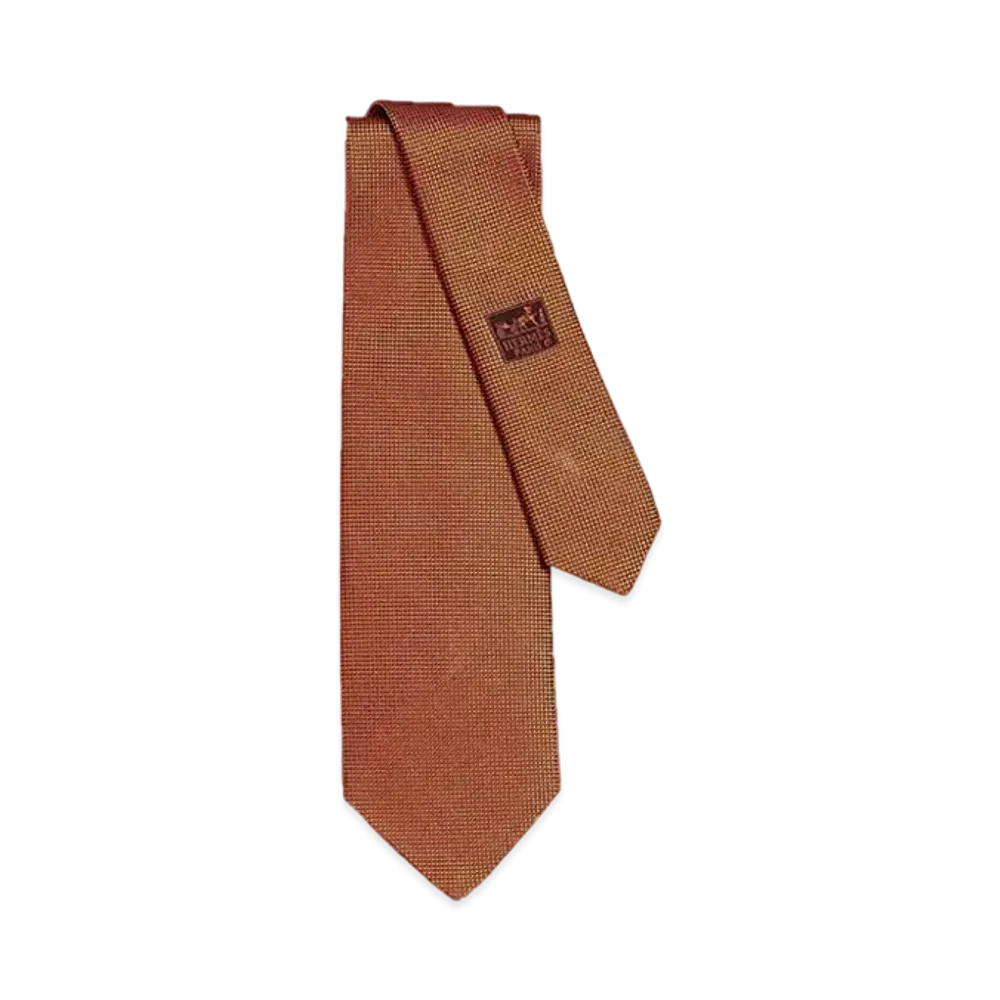 Hermes Solid Tie 8 cm Saint Honore "Orange"