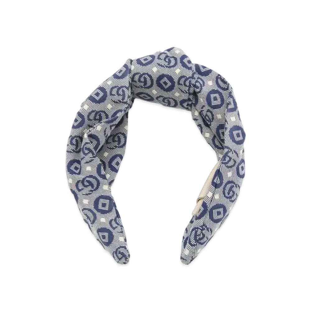 GUCCI Double G Cotton Hairband "Blue"