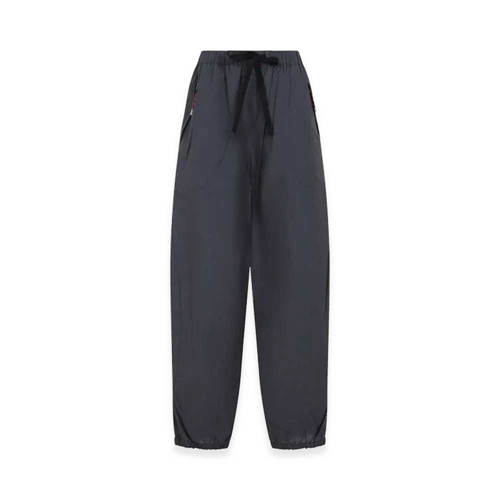 PRADA Women's Wool Parachute Pants "Dark Gray"
