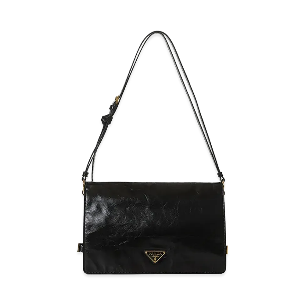 PRADA Women's Leather Medium Shoulder Bag "Black"