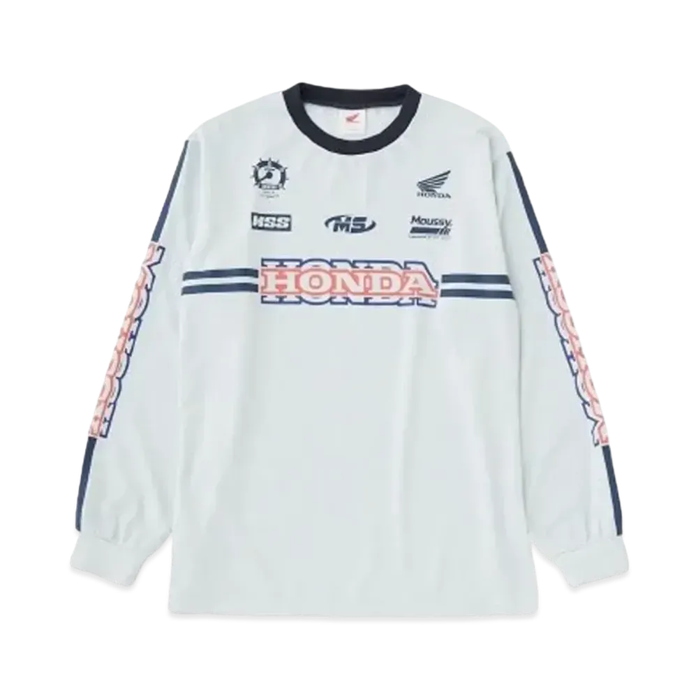 MOUSSY x HONDA Sporty Long Sleeve T-shirt "White"