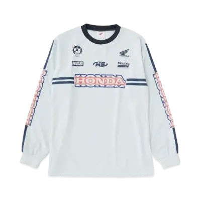 MOUSSY x HONDA Sporty Long Sleeve T-shirt "White"