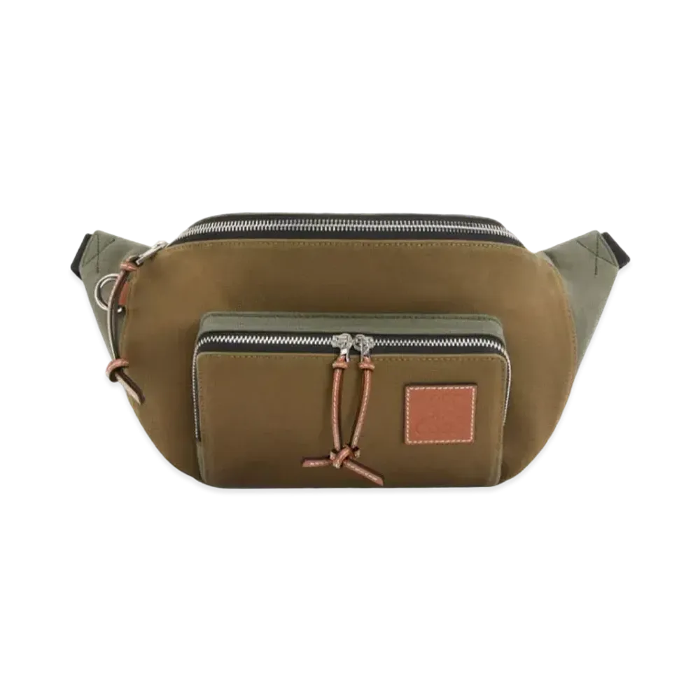 LOEWE Bumbag In Canvas "Khaki Green"