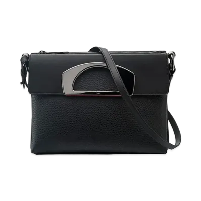 Christian Louboutin Passage Leather Shoulder Bag "Black"