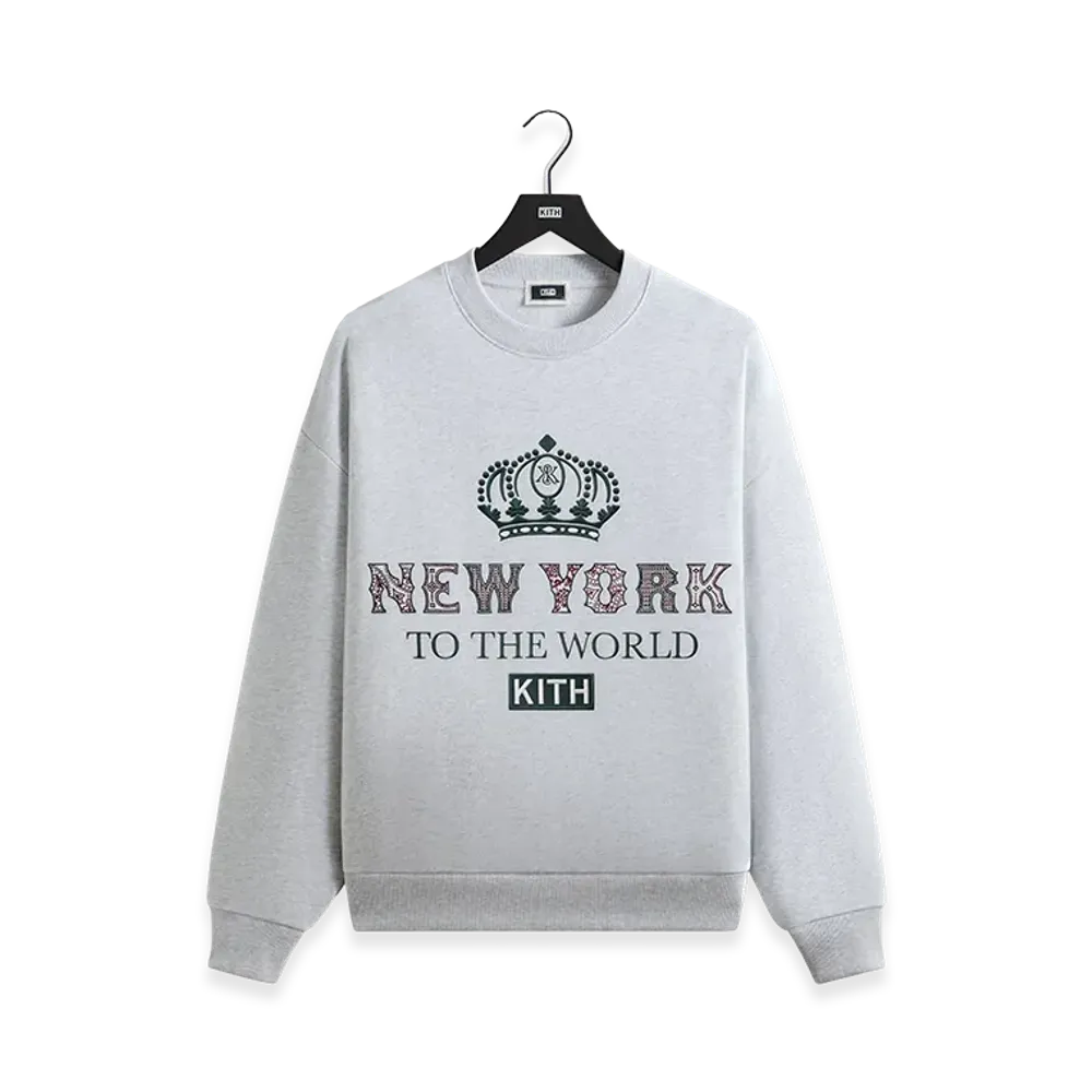 Kith Nelson Crewneck "Light Heather Grey"