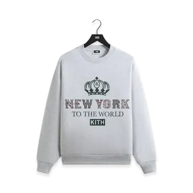 Kith Nelson Crewneck "Light Heather Grey"