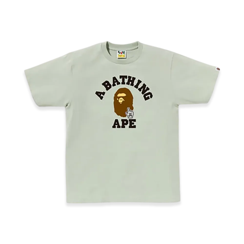 A BATHING APE Go Ape Pointer College Tee "Green"