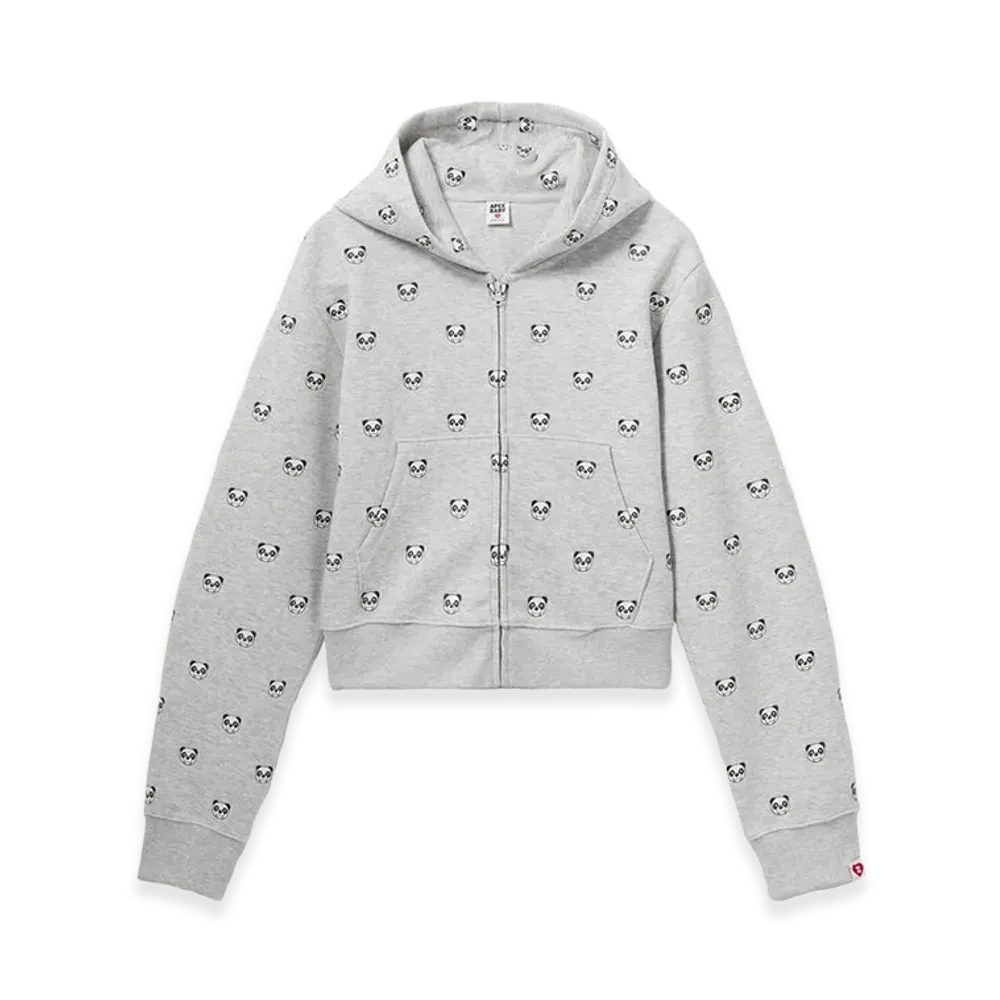 A BATHING APE Women's Milo Pd Hooded Zip Up Sweat "Gray"