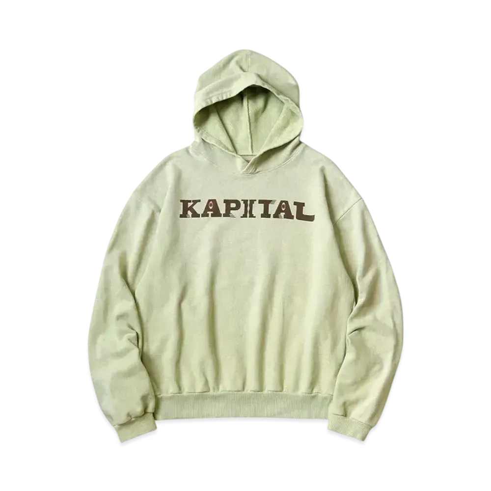 KAPITAL Fleece Hood Sweatshirt "Mint"