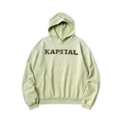 KAPITAL Fleece Hood Sweatshirt "Mint"