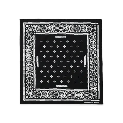 NEIGHBORHOOD Cross Pattern Bandana "Black"