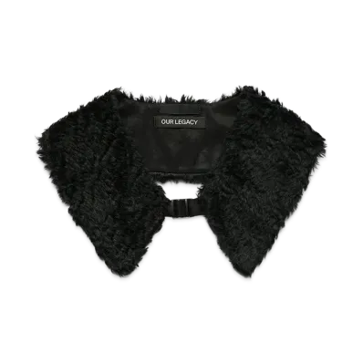 OUR LEGACY Jagged Collar "Fuzzy Fur Black"