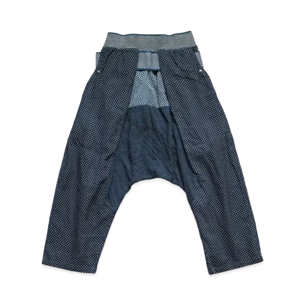 KAPITAL IDG PATCHWORK SIMKITA WILD PANTS (KOGIN SASHIMI) "Indigo"
