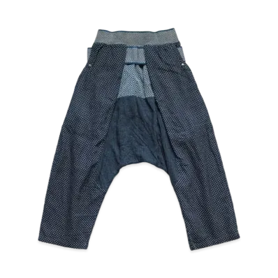 KAPITAL IDG PATCHWORK SIMKITA WILD PANTS (KOGIN SASHIMI) "Indigo"