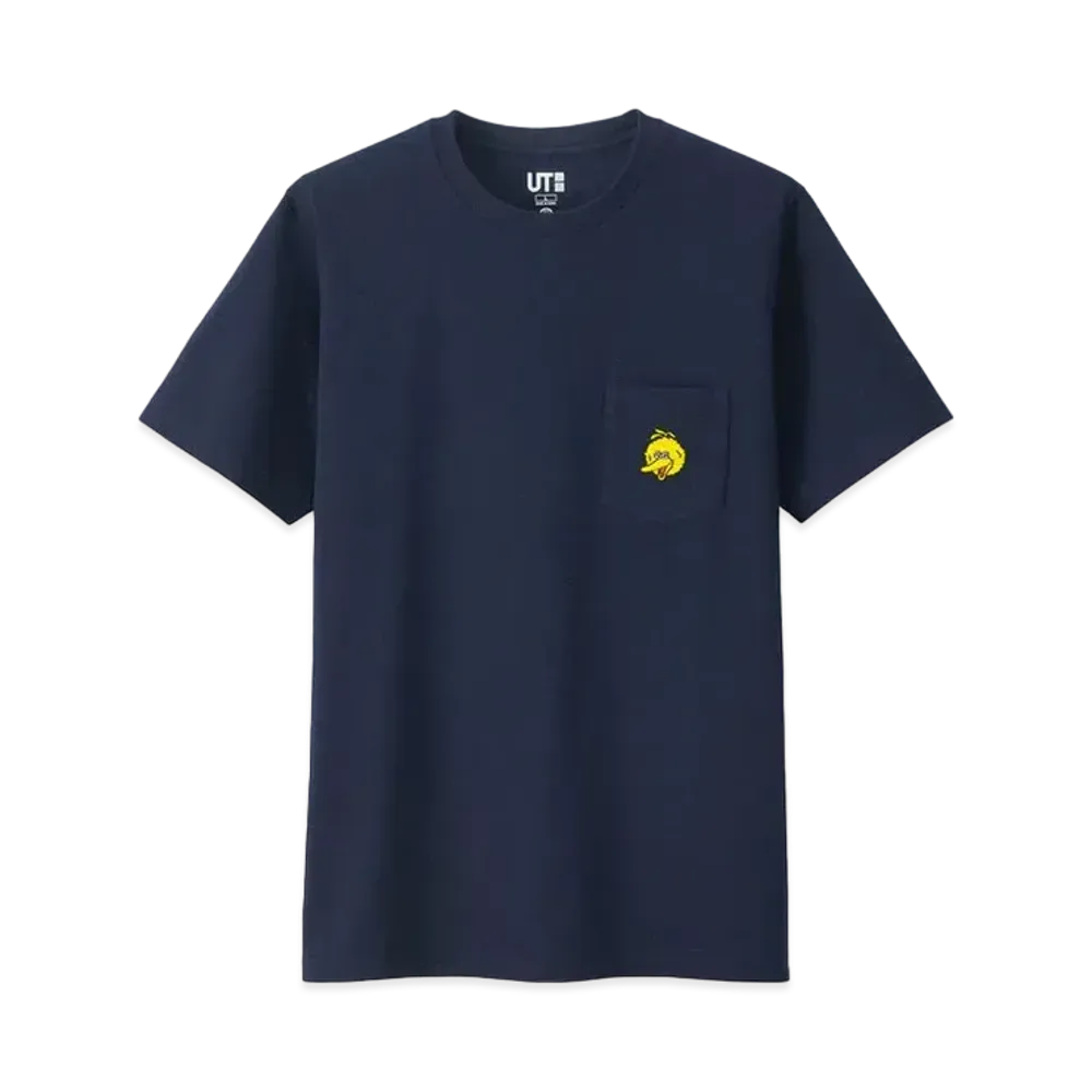 KAWS x Uniqlo x Sesame Street Big Bird Pocket Tee "Navy"