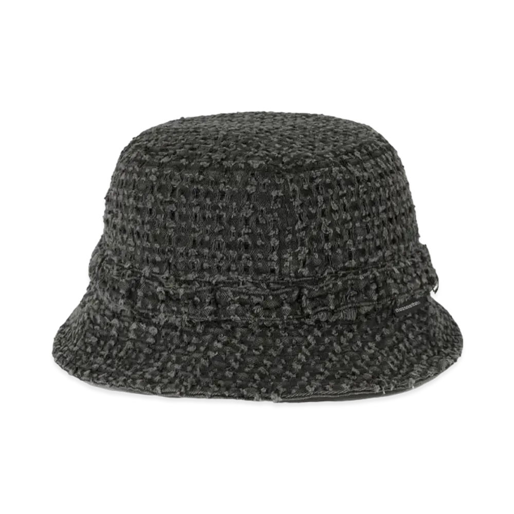 thisisneverthat Damaged Denim Jungle Bucket Hat "Black"