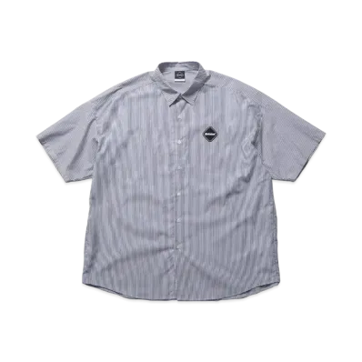 F.C.Real Bristol Big Logo S/S Baggy Shirt "Navy Stripe"