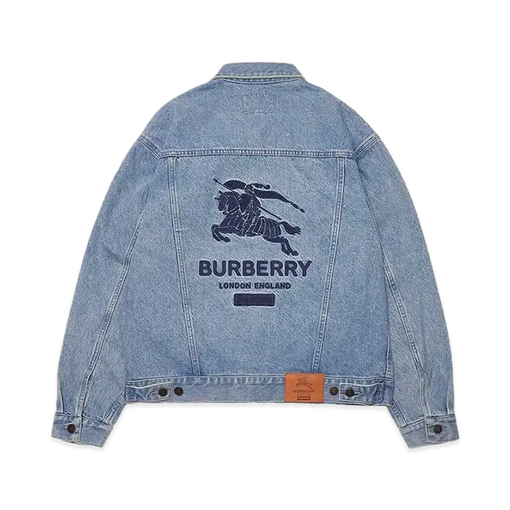 Supreme x Burberry Denim Trucker Jacket "Blue"