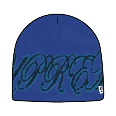 Supreme New Era Cursive Beanie "Royal"