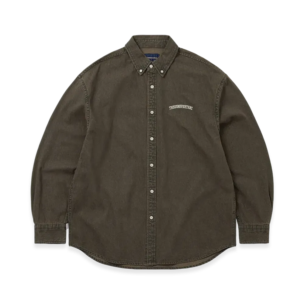 thisisneverthat Washed Denim Shirt "Brown"