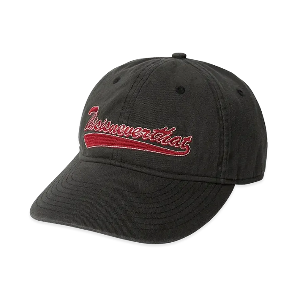 thisisneverthat Washed Script Logo Cap "Charcoal"