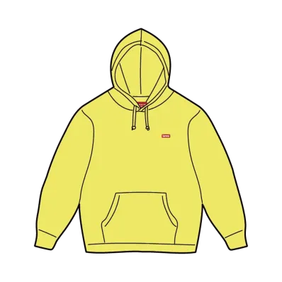 Supreme Small Box Hooded Sweatshirt "Bright Yellow"