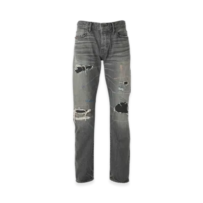 HYSTERIC GLAMOUR Msr Processed Slim Straight Denim Pants "Black"