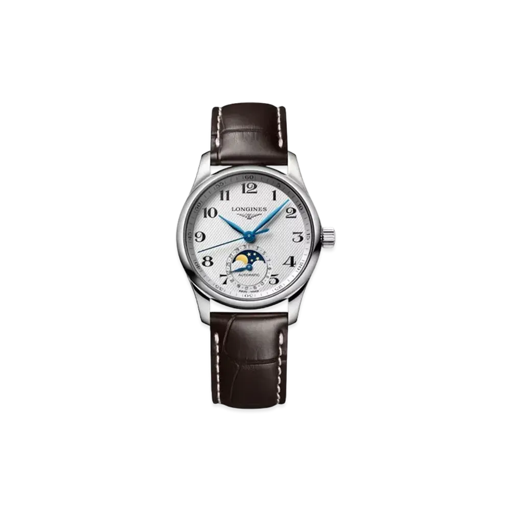 Longines Master Collection 34.00mm "Silver Barleycorn/Stainless Steel/Brown" L2.409.4.78.3