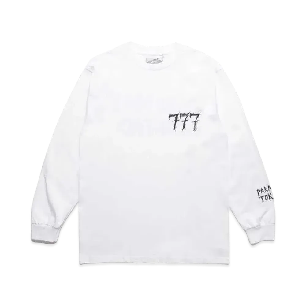 WACKO MARIA NECKFACE / CREW NECK LONG SLEEVE T-SHIRT "White"