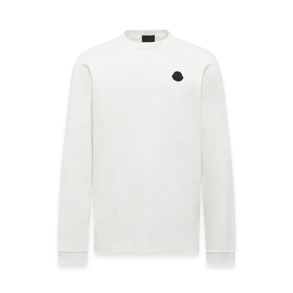 MONCLER Graphic Logo Long Sleeve Cotton T-Shirt "White"