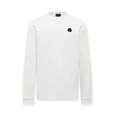 MONCLER Graphic Logo Long Sleeve Cotton T-Shirt "White"