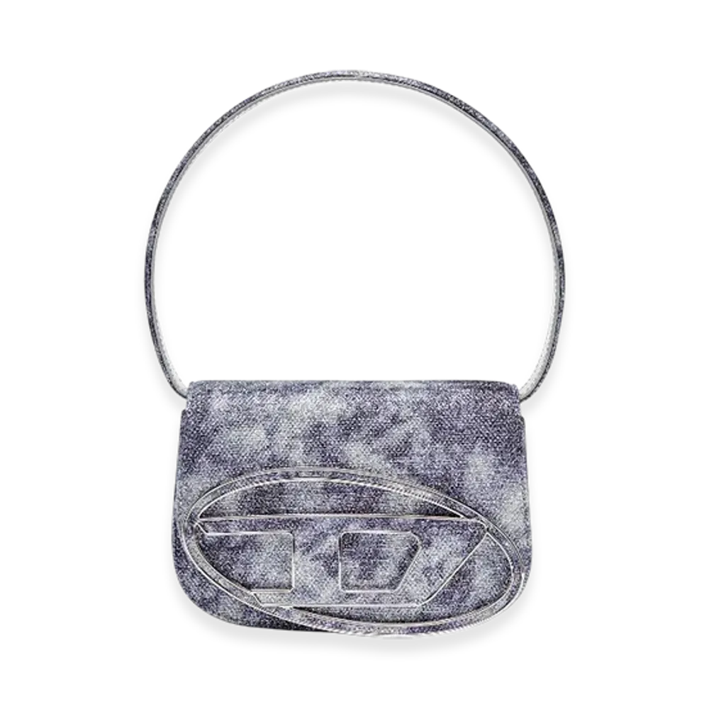 Diesel 1Dr 1Dr-Iconic Shoulder Bag In Shimmer Fabric "Blue"