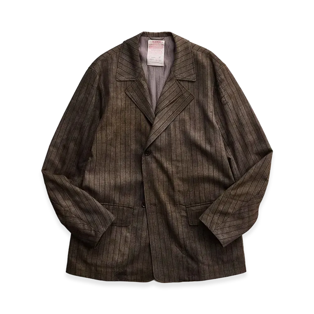 NICENESS N.Fielding Printed Stripe Hunter Jacket "Wide Stripes"