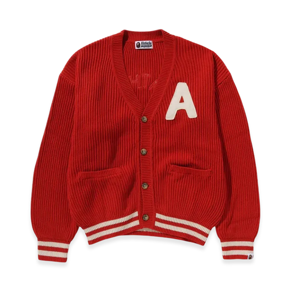A BATHING APE College Cardigan "Orange"