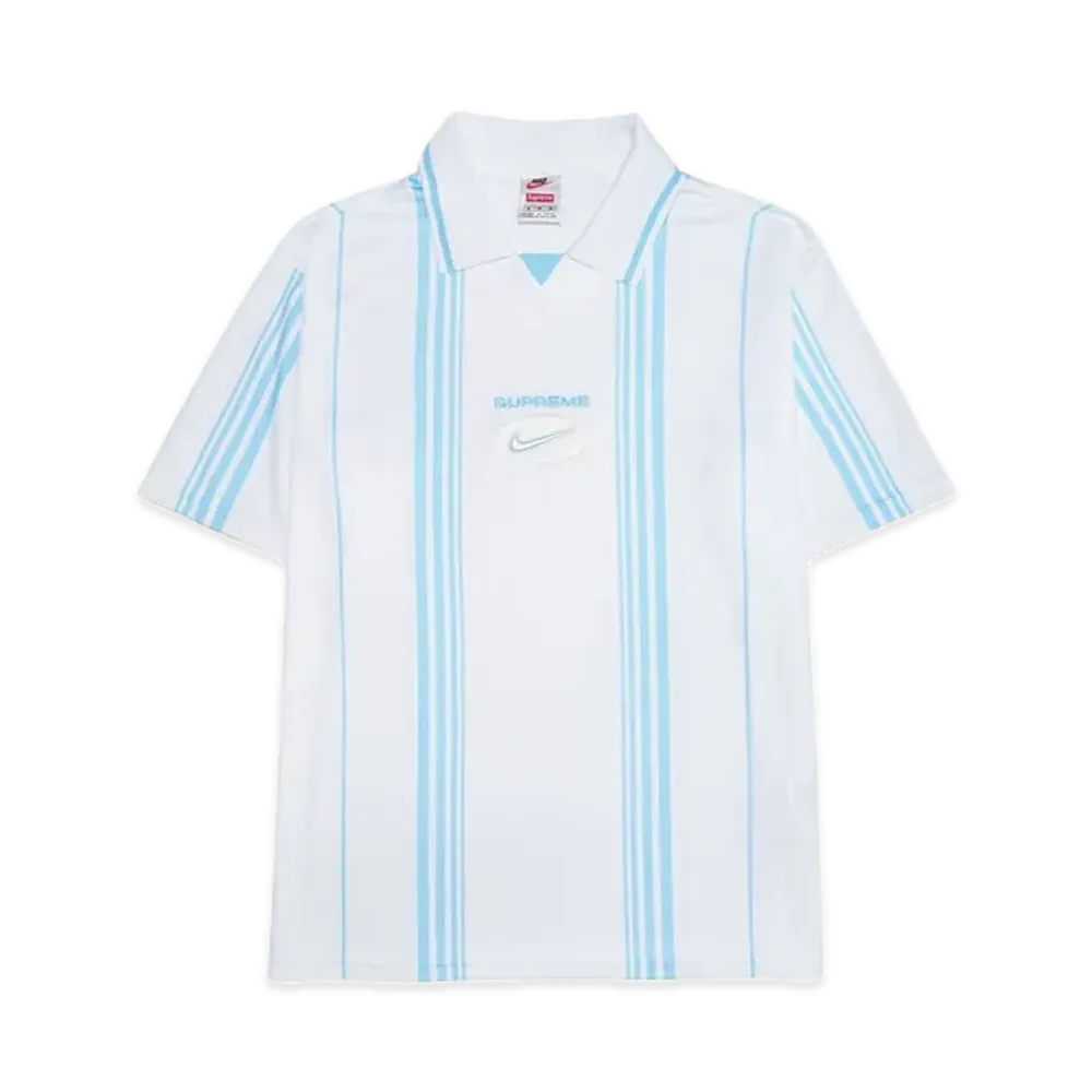 Supreme x Nike Jewel Stripe Soccer Jersey "White"