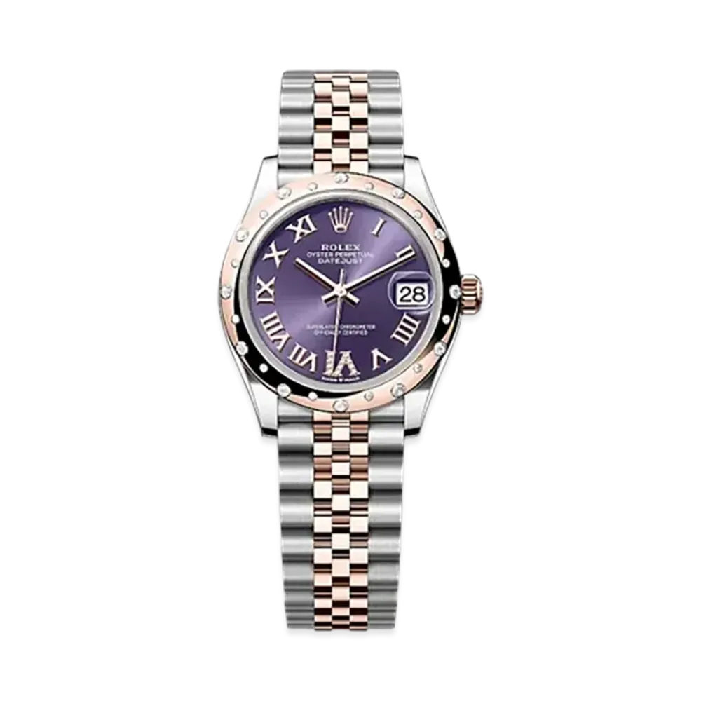 ROLEX Datejust 31mm Oystersteel & Everose Gold Diamond 278341RBR "Aubergine"